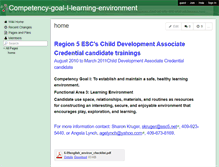 Tablet Screenshot of competency-goal-i-learning-environment.wikispaces.com