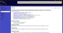 Desktop Screenshot of connectingacrosscontinents.wikispaces.com
