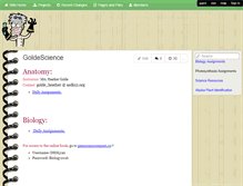 Tablet Screenshot of goldescience.wikispaces.com