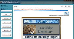 Desktop Screenshot of lakeridgeelementary.wikispaces.com