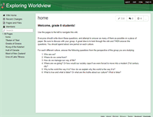 Tablet Screenshot of exploringworldview.wikispaces.com