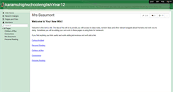 Desktop Screenshot of karamuhighschoolenglishyear12.wikispaces.com