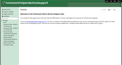 Desktop Screenshot of homeworkhelpandschoolsupport.wikispaces.com