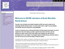 Tablet Screenshot of igcseliterature-iese.wikispaces.com