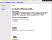 Tablet Screenshot of 5th-grade-native-americans.wikispaces.com
