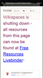 Mobile Screenshot of freeresourcesforteachers.wikispaces.com