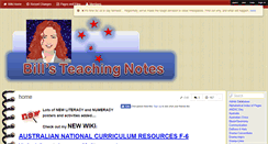 Desktop Screenshot of billsteachingnotes.wikispaces.com