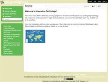 Tablet Screenshot of integratingtech.wikispaces.com