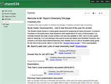 Tablet Screenshot of chem534.wikispaces.com