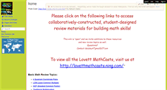 Desktop Screenshot of lovettmathcasts.wikispaces.com