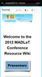 Mobile Screenshot of madlat2012.wikispaces.com