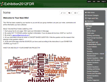 Tablet Screenshot of exhibition2012fdr.wikispaces.com