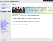Tablet Screenshot of communityhighschool.wikispaces.com