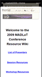 Mobile Screenshot of madlat2009.wikispaces.com