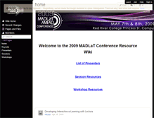Tablet Screenshot of madlat2009.wikispaces.com
