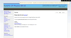 Desktop Screenshot of cpphys-asfg0910.wikispaces.com