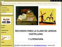 Tablet Screenshot of clasedelenguayliteratura.wikispaces.com