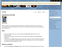 Tablet Screenshot of cyberscience2010.wikispaces.com