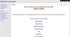 Desktop Screenshot of bhhs-seniorclass.wikispaces.com