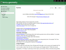 Tablet Screenshot of lenny-geometry.wikispaces.com