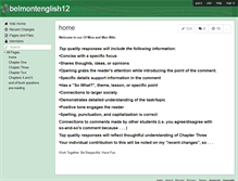 Tablet Screenshot of belmontenglish12.wikispaces.com