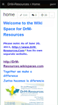 Mobile Screenshot of drm-resources.wikispaces.com