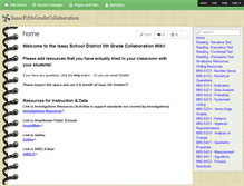 Tablet Screenshot of isaacfifthgradecollaboration.wikispaces.com