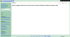 Desktop Screenshot of maestriads2009.wikispaces.com