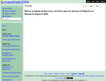 Tablet Screenshot of maestriads2009.wikispaces.com