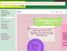 Tablet Screenshot of collinmckinneypoetry.wikispaces.com