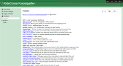 Desktop Screenshot of kidscornerkindergarten.wikispaces.com