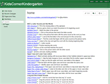 Tablet Screenshot of kidscornerkindergarten.wikispaces.com
