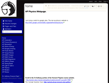 Tablet Screenshot of huskiephysics.wikispaces.com