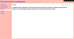 Desktop Screenshot of experimentacion-pedagogica.wikispaces.com