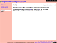 Tablet Screenshot of experimentacion-pedagogica.wikispaces.com