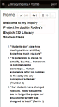 Mobile Screenshot of literacyinquiry.wikispaces.com
