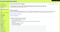 Desktop Screenshot of claimingwhatweimagine.wikispaces.com