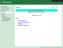 Tablet Screenshot of hwcenter.wikispaces.com