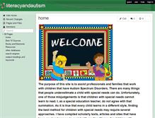 Tablet Screenshot of literacyandautism.wikispaces.com