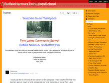 Tablet Screenshot of buffalonarrowstwinlakesschool.wikispaces.com