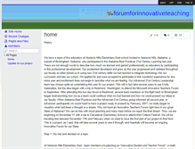 Tablet Screenshot of forumforinnovativeteaching.wikispaces.com