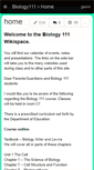 Mobile Screenshot of biology111.wikispaces.com