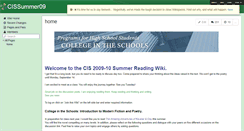 Desktop Screenshot of cissummer09.wikispaces.com