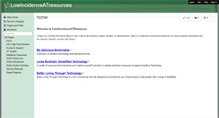 Desktop Screenshot of lowincidenceatresources.wikispaces.com