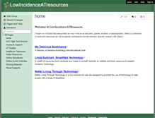 Tablet Screenshot of lowincidenceatresources.wikispaces.com