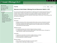 Tablet Screenshot of grade12biologycalc.wikispaces.com