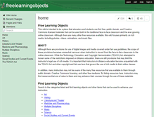 Tablet Screenshot of freelearningobjects.wikispaces.com