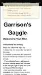Mobile Screenshot of garrisonsgaggle.wikispaces.com