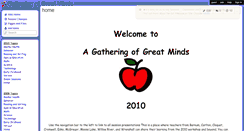 Desktop Screenshot of gatheringofgreatminds.wikispaces.com