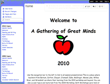Tablet Screenshot of gatheringofgreatminds.wikispaces.com